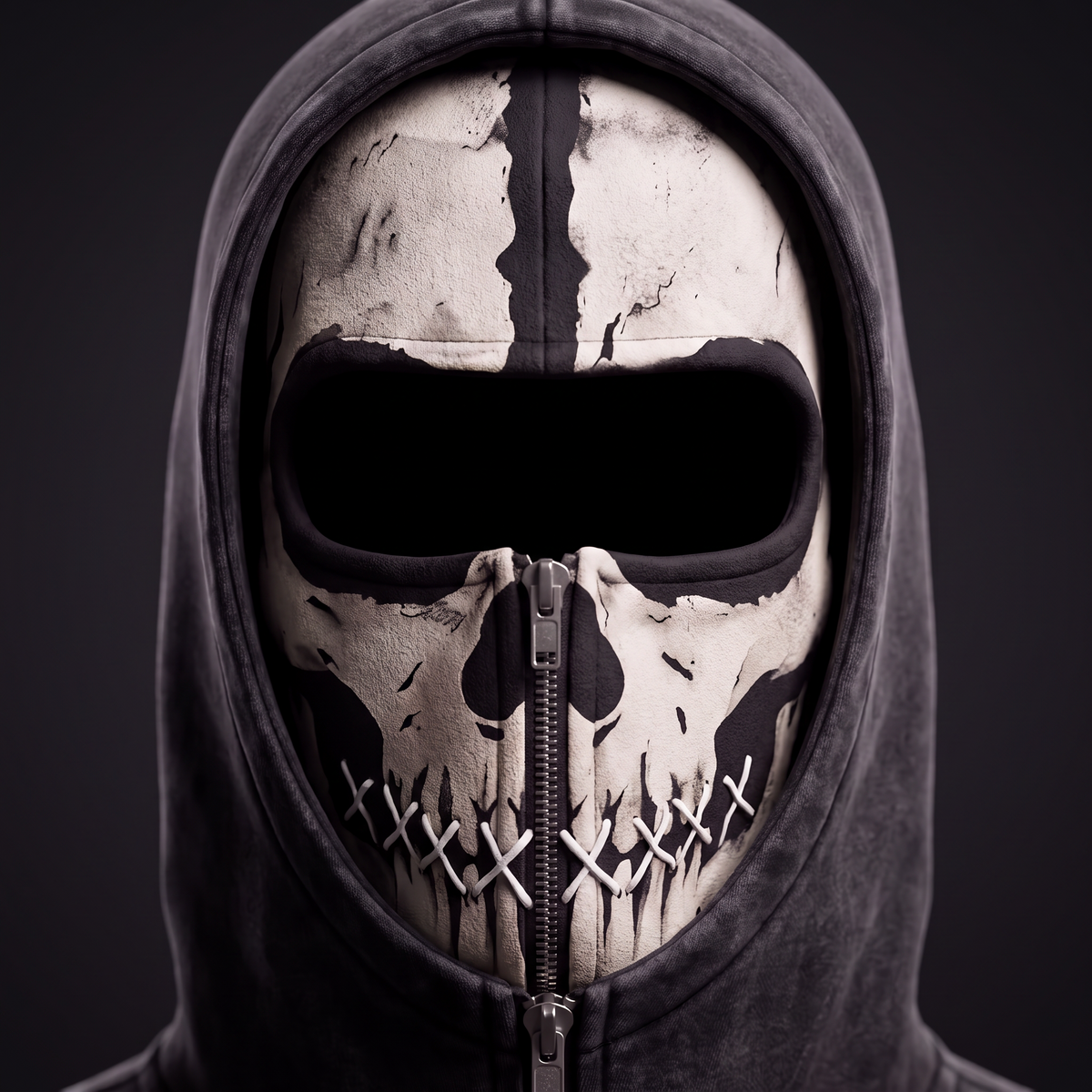 Skull balaclava close-up